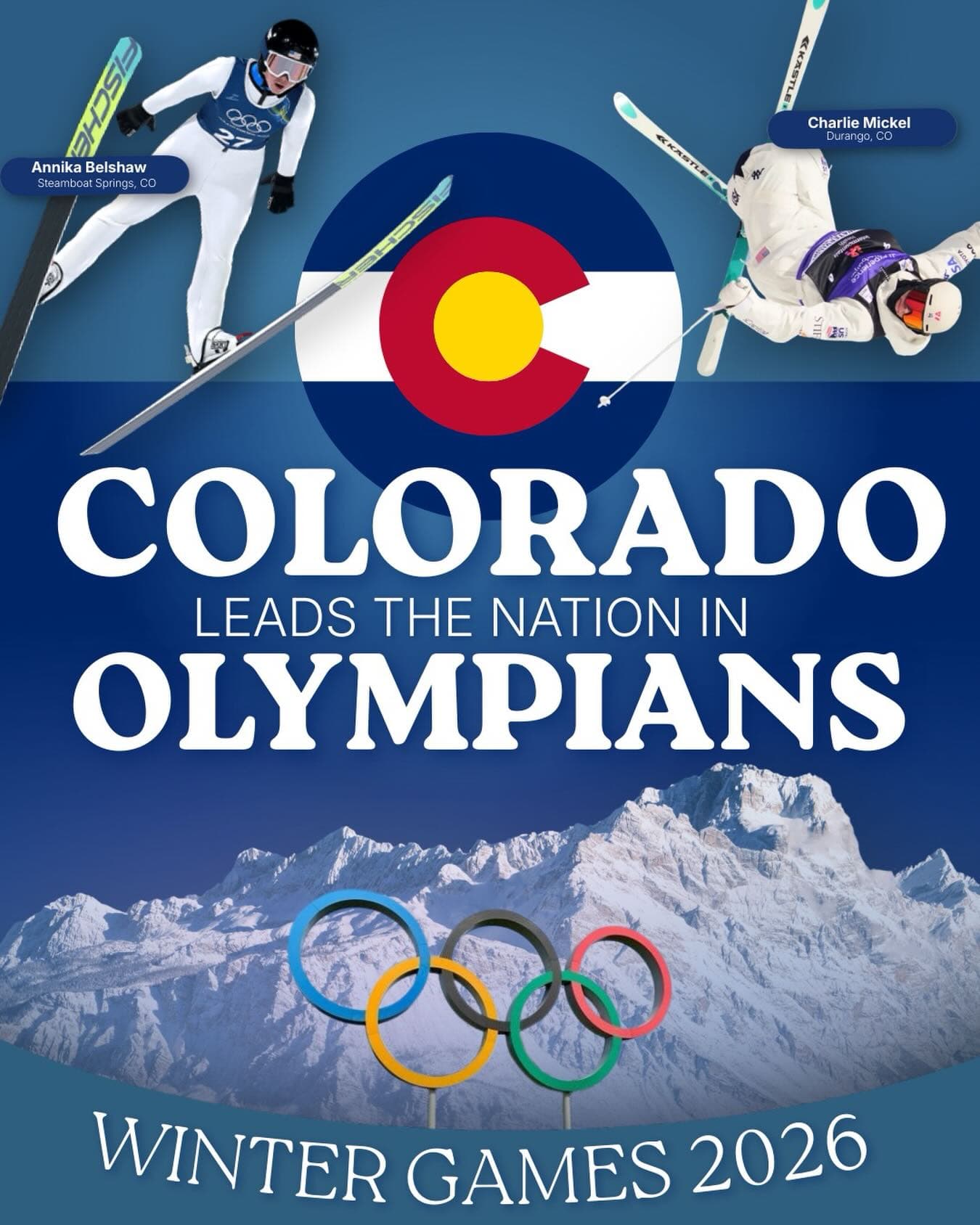 Colorado Winter Olympians campaign graphic